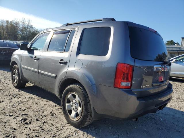 5FNYF4H21EB038148 - 2014 HONDA PILOT LX GRAY photo 2