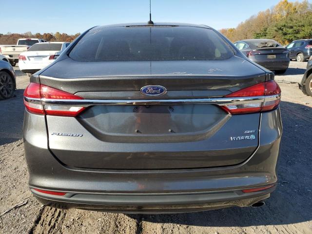 3FA6P0LU7JR169279 - 2018 FORD FUSION SE HYBRID GRAY photo 6