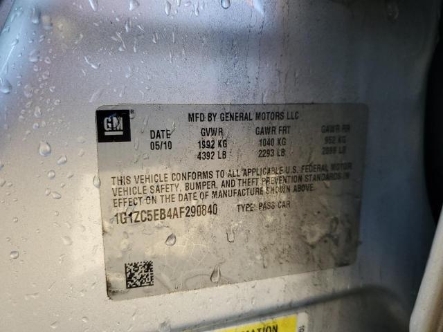 1G1ZC5EB4AF290840 - 2010 CHEVROLET MALIBU 1LT 银色 照片 12