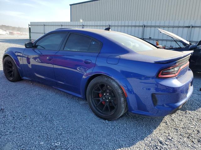 2C3CDXL93NH100704 - 2022 DODGE CHARGER SRT HELLCAT BLUE photo 2