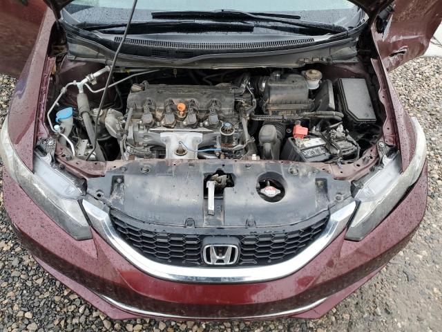 2HGFB2F52FH567190 - 2015 HONDA CIVIC LX MAROON photo 11