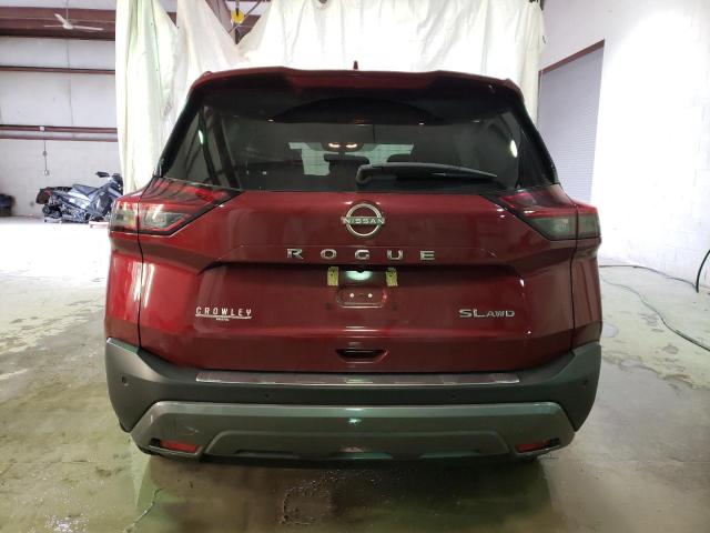 5N1BT3CBXNC727341 - 2022 NISSAN ROGUE SL BURGUNDY photo 6