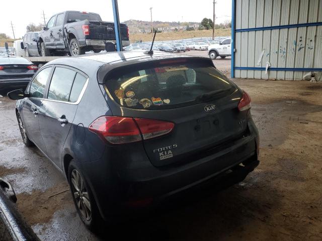 KNAFX5A87F5312235 - 2015 KIA FORTE EX GRAY photo 2