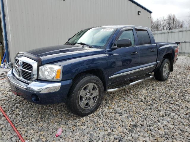 1D7HW58N35S130368 - 2005 DODGE DAKOTA QUAD LARAMIE BLUE photo 1