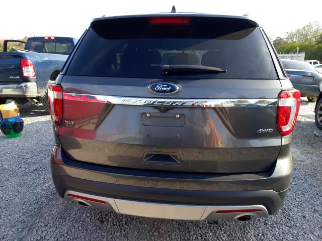 1FM5K8D84HGD82661 - 2017 FORD EXPLORER XLT GRAY photo 6