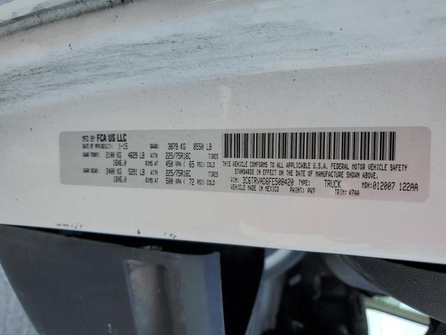 3C6TRVAD6FE508420 - 2015 RAM PROMASTER 1500 STANDARD WHITE photo 13