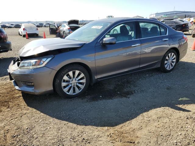 1HGCR3F89EA007615 - 2014 HONDA ACCORD EXL GRAY photo 1