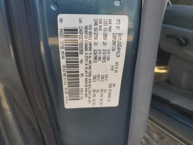 1D4GP25E77B263968 - 2007 DODGE CARAVAN SE GREEN photo 13