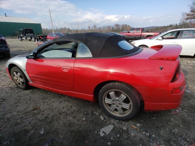 4A3AE85H91E104314 - 2001 MITSUBISHI ECLIPSE SPYDER GT RED photo 2