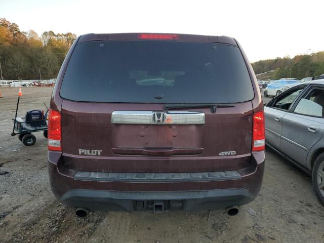 5FNYF4H6XCB075599 - 2012 HONDA PILOT EXL BURGUNDY photo 6