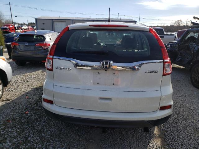 5J6RM4H31FL105763 - 2015 HONDA CR-V LX WHITE photo 6