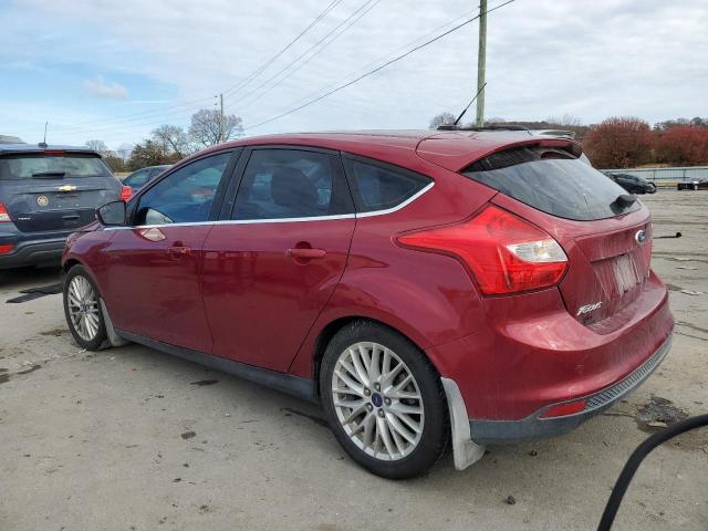 1FADP3N28EL137336 - 2014 FORD FOCUS TITANIUM MAROON photo 2