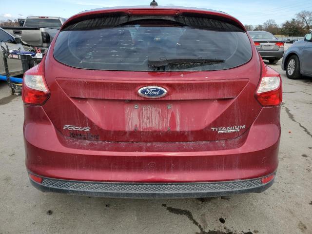 1FADP3N28EL137336 - 2014 FORD FOCUS TITANIUM MAROON photo 6