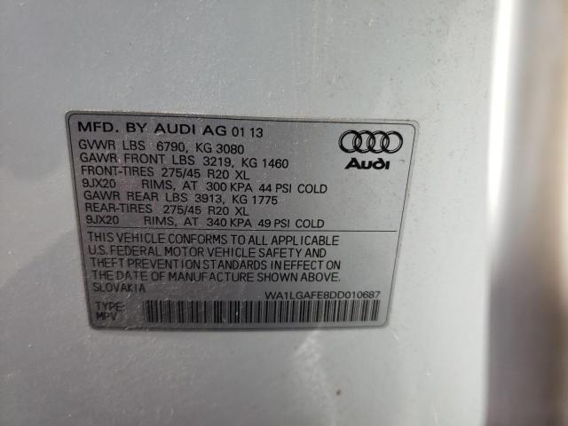 WA1LGAFE8DD010687 - 2013 AUDI Q7 PREMIUM PLUS WHITE photo 12