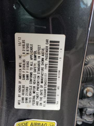 19UUA8F57DA001177 - 2013 ACURA TL TECH GRAY photo 12