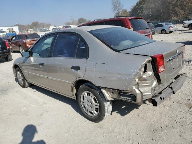 JHMES16591S009499 - 2001 HONDA CIVIC LX SILVER photo 2