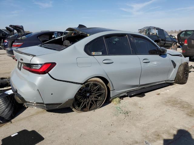 WBS43AY09NFL77216 - 2022 BMW M3 COMPETITION GRAY photo 3
