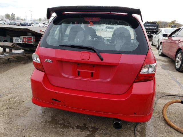 JHMGD38667S067115 - 2007 HONDA FIT S 红色 照片 6