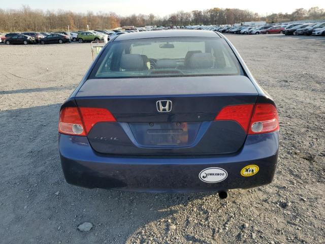 1HGFA16528L026143 - 2008 HONDA CIVIC LX BLUE photo 6