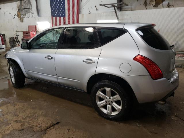 JN8AZ08W56W515072 - 2006 NISSAN MURANO SL SILVER photo 2