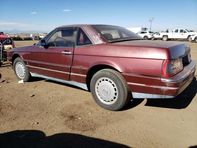 1G6VR3177HU102489 - 1987 CADILLAC ALLANTE BURGUNDY photo 2