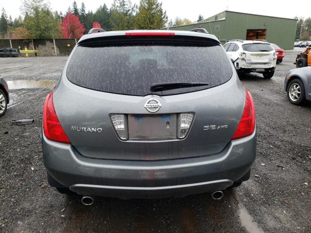 JN8AZ08W95W401591 - 2005 NISSAN MURANO SL GRAY photo 6