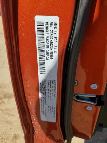 2C3CDXBG2LH175200 - 2020 DODGE CHARGER SXT ORANGE photo 13