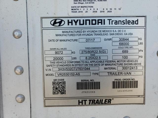 3H3V532C7JT631044 - 2018 HYUNDAI ALL OTHER WHITE photo 10