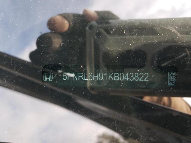 5FNRL6H91KB043822 - 2019 HONDA ODYSSEY ELITE Noir photo 13