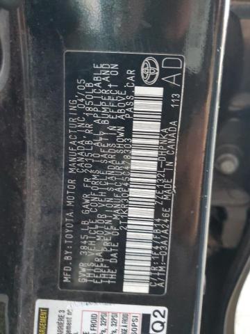 2T1KR30E45C478303 - 2005 TOYOTA COROLLA MA XR BLACK photo 12