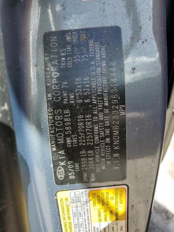 KNDMB233296314448 - 2009 KIA SEDONA EX BLUE photo 13