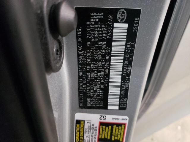 4T1G11AK9PU090152 - 2023 TOYOTA CAMRY SE NIGHT SHADE SILVER photo 12