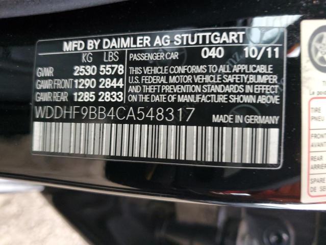 WDDHF9BB4CA548317 - 2012 MERCEDES-BENZ E 550 4MATIC BLACK photo 13