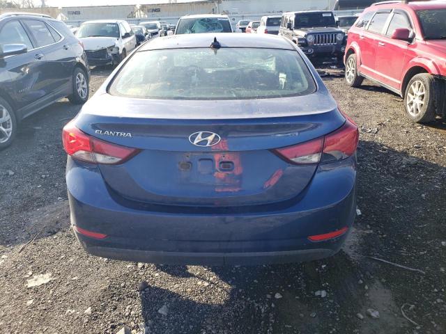 5NPDH4AE1GH738043 - 2016 HYUNDAI ELANTRA SE BLUE photo 6