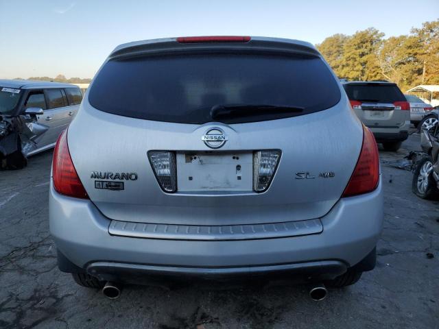 JN8AZ08W76W517101 - 2006 NISSAN MURANO SL SILVER photo 6