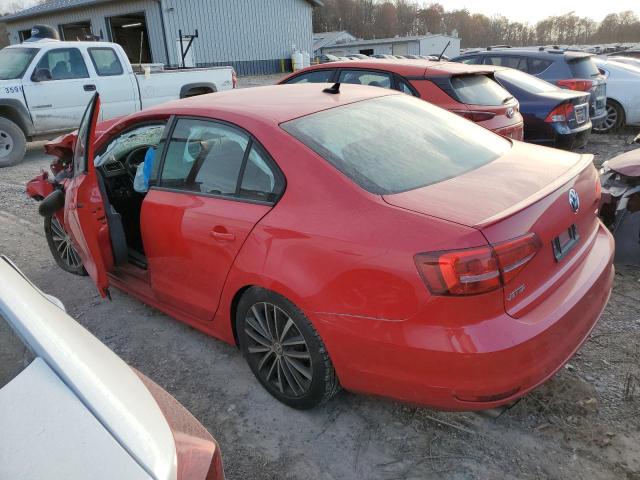 3VWD17AJ1FM203674 - 2015 VOLKSWAGEN JETTA SE RED photo 2