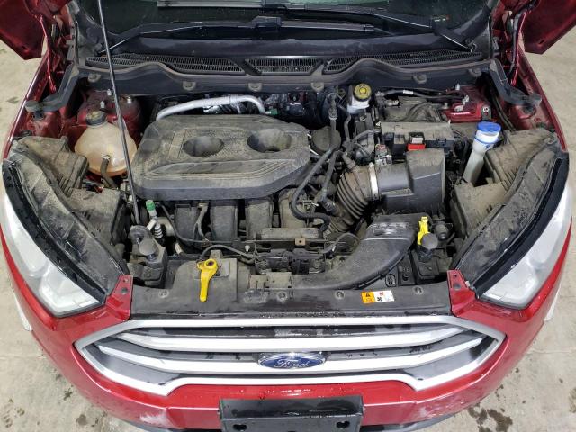 MAJ6P1UL1JC191224 - 2018 FORD ECOSPORT SE BURGUNDY photo 11