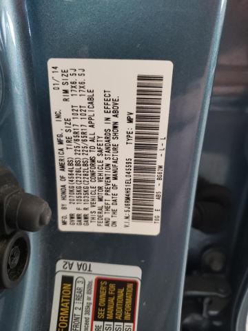 5J6RM4H51EL045595 - 2014 HONDA CR-V EX TEAL photo 13