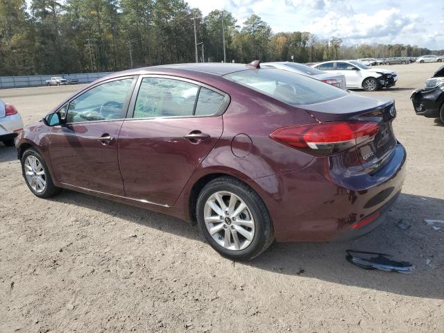 3KPFL4A71HE053801 - 2017 KIA FORTE LX BURGUNDY photo 2