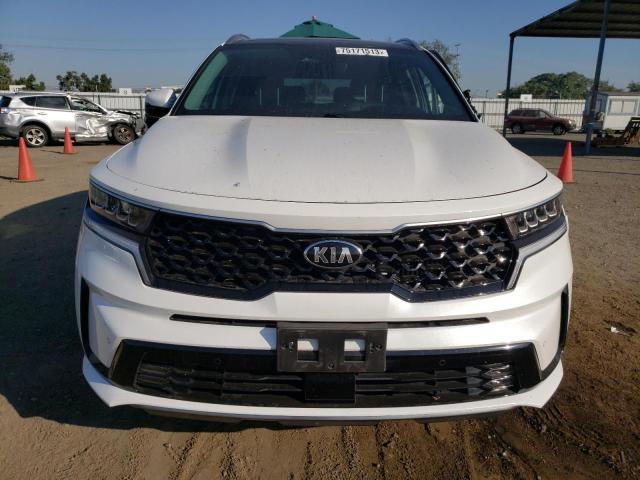 KNDRH4LGXM5018952 - 2021 KIA SORENTO EX WHITE photo 5