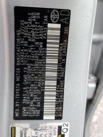 2T1KR30E05C452703 - 2005 TOYOTA COROLLA MA XR SILVER photo 13