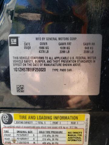 1G1ZH57B59F250020 - 2009 CHEVROLET MALIBU 1LT Qara foto 12