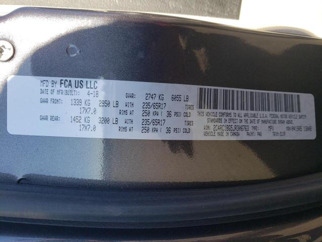 2C4RC1BG5JR306763 - 2018 CHRYSLER PACIFICA TOURING L GRAY photo 13