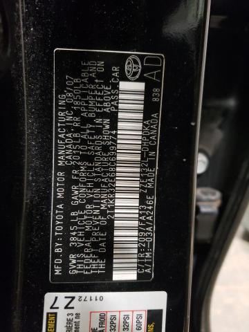 2T1KR32E68C699774 - 2008 TOYOTA COROLLA MA XR BLACK photo 13