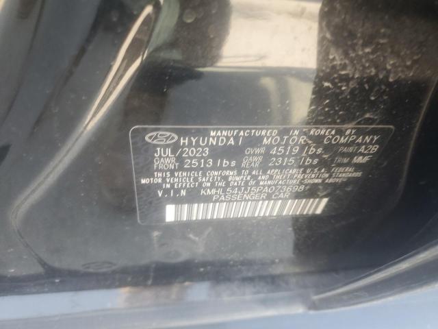 KMHL54JJ5PA073698 - 2023 HYUNDAI SONATA HYBRID BLACK photo 12