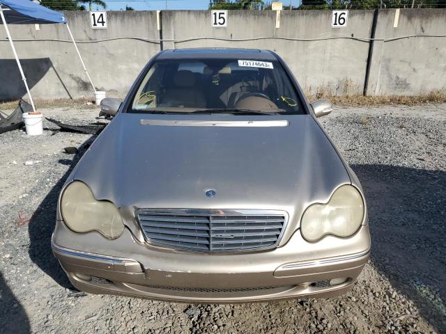 WDBRF61J32F261606 - 2002 MERCEDES-BENZ C 240 GRAY photo 5