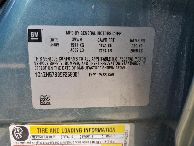 1G1ZH57B09F258901 - 2009 CHEVROLET MALIBU 1LT 蓝色 照片 12