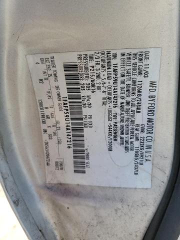 1FAFP59U14A147216 - 2004 FORD TAURUS SEL SILVER photo 12