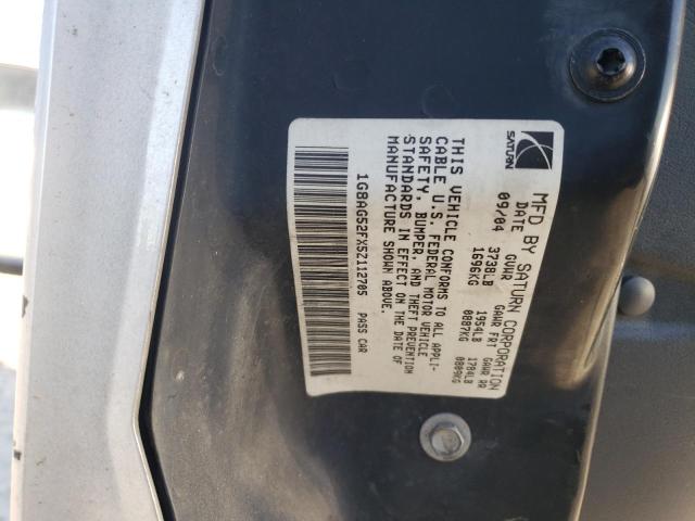 1G8AG52FX5Z112705 - 2005 SATURN ION LEVEL 1 SILVER photo 12