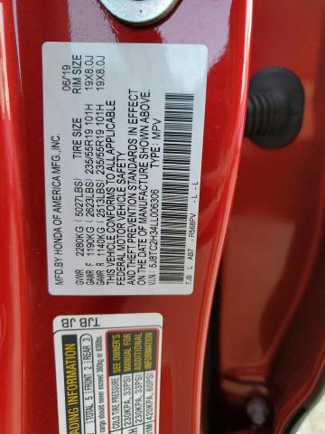 5J8TC2H34LL006306 - 2020 ACURA RDX RED photo 14